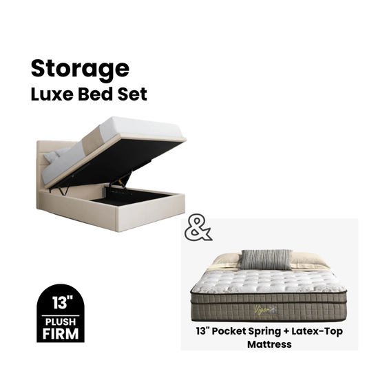 Luxe Storage Bed and Mattress Set