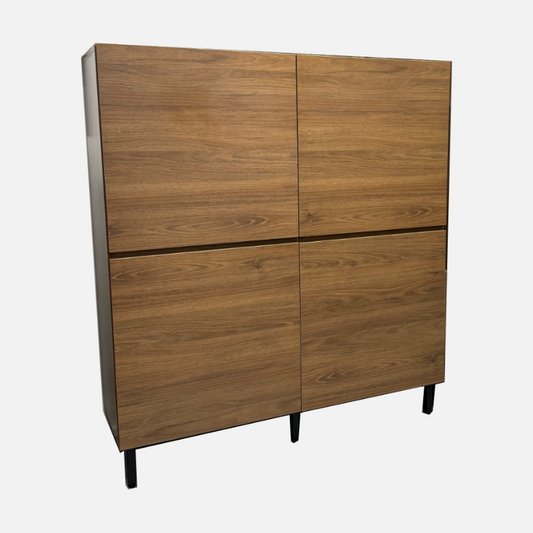 Munich 1.2m Walnut Highboard Storage Cabinet