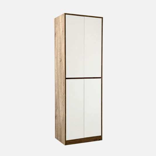 Nara 60cm Wide 1.8m Oak/White High Shoe Cabinet