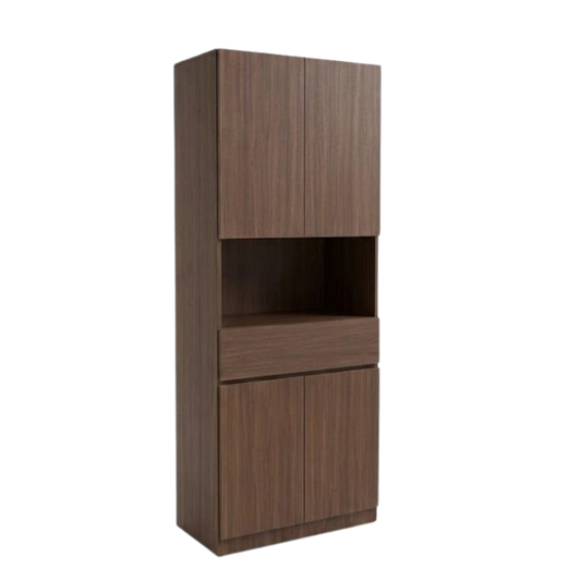 Nikko 75cm Espresso 4-Door 1-Drawer Storage Cabinet
