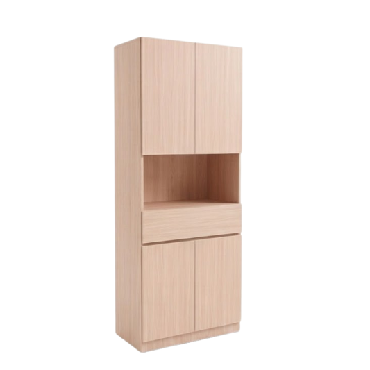 Nikko 75cm Maple 4-Door 1-Drawer Storage Cabinet