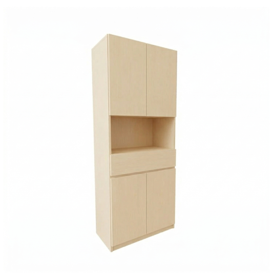 Nikko 80cm Maple 4-Door 1-Drawer Storage Cabinet