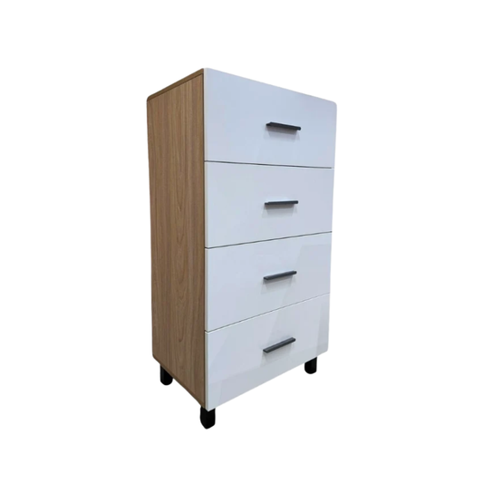 Nora 60cm Pine/White 4-Drawer Chest-of-Drawer