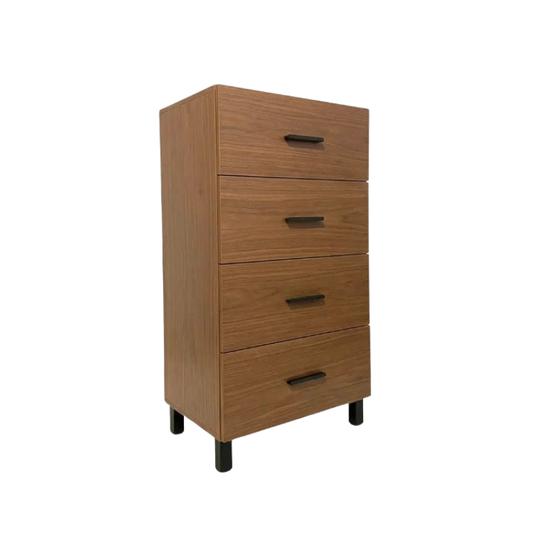 Nora 60cm Walnut 4-Drawer Chest-of-Drawer