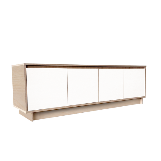 Paisley 1.6m Maple Oak White TV Console Cabinet