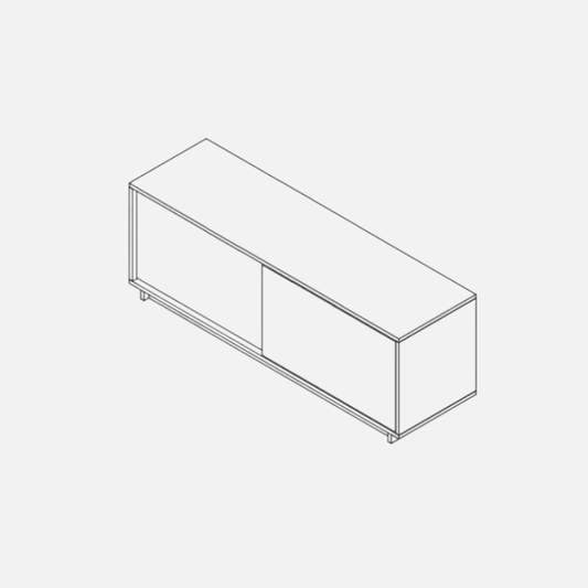 Tilburg 140cm Sliding Doors White TV Cabinet