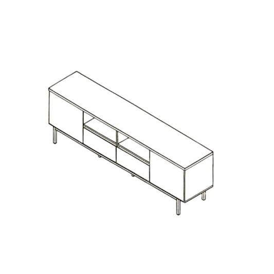 Preston 1.8m Pine TV Console Cabinet