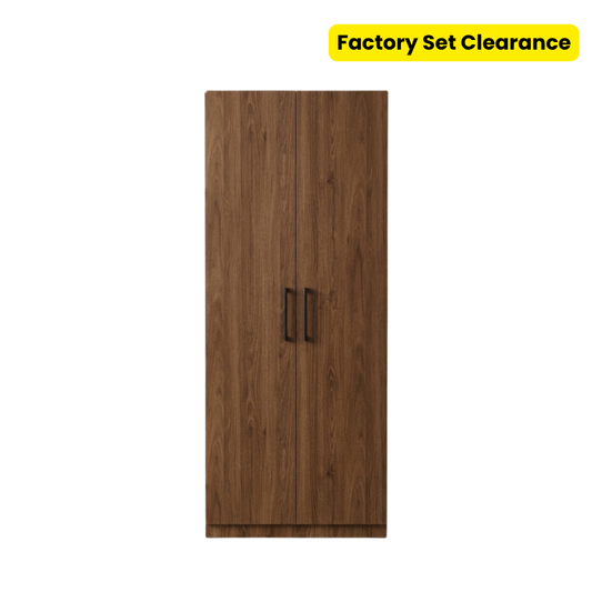 Factory Set Clearance - Vela 2-Door Walnut Modular Wardrobe