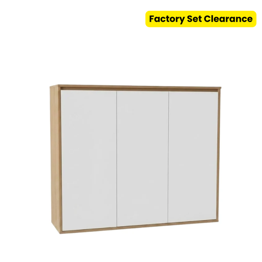 Factory Set Clearance - Richmond 1.2m Maple/White Shoe Cabinet