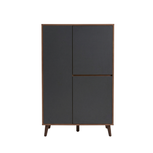 Roma 80cm Walnut/Charcoal Highboard