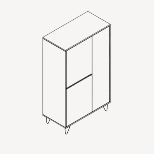 Roma 80cm Walnut Highboard