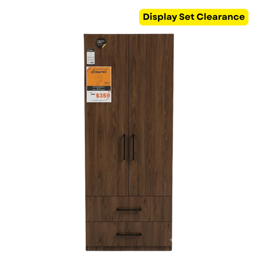 Display Clearance - Rova 80cm Walnut Wardrobe