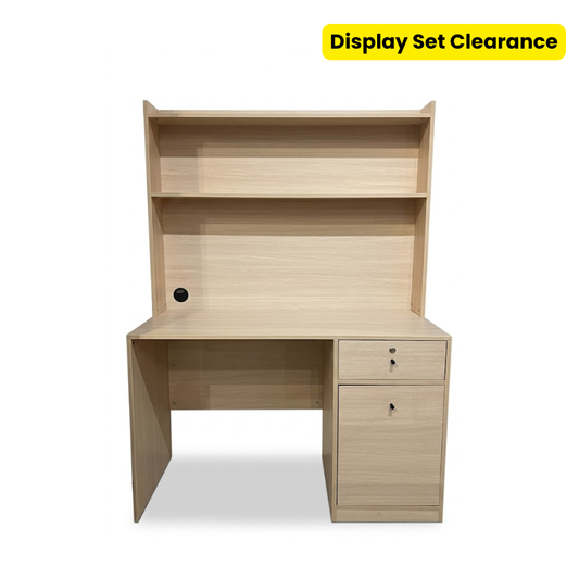Display Set Clearance - Thetha 1.2m Maple Hutch Study Table