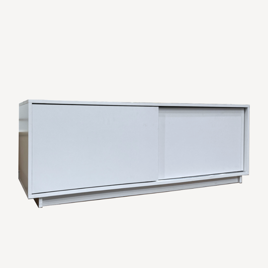Tilburg 140cm Sliding-Door White TV Cabinet