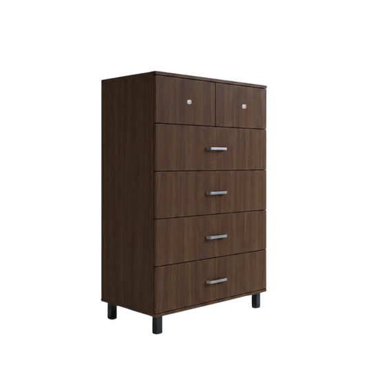 Union 80cm Walnut 6-Drawer Chest no Locks