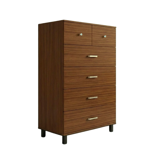Union 80cm Walnut 6-Drawer Chest no Locks