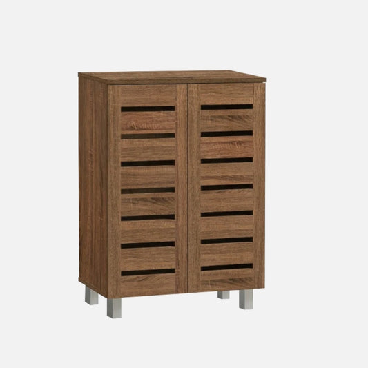 Vegas 60cm Walnut 2-Door Shoe Cabinet