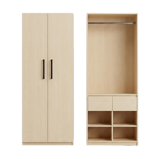 Warehouse Clearance - Vela 2-Door Maple Modular Wardrobe