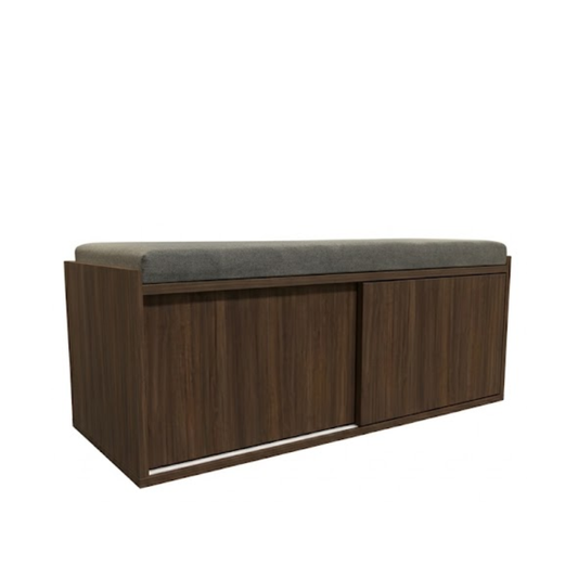 Vernetta 100cm Espresso Sliding Shoe Bench with Cushion
