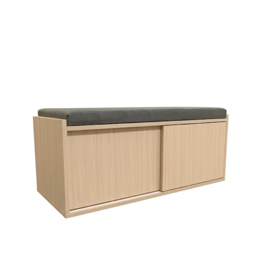 Vernetta 100cm Maple Sliding Shoe Bench with Cushion