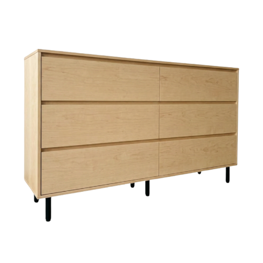 Verona 1.6m Maple 6-Drawer Chest Dresser Sideboard