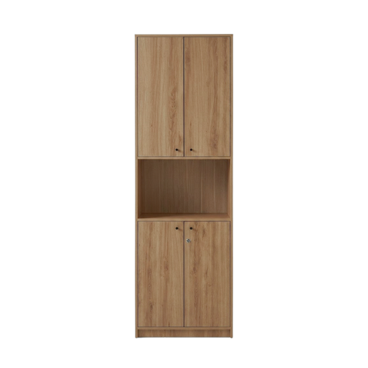 Winford 60cm Pine 4-Door Bookcase