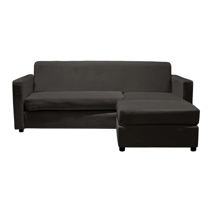 Young L-Shaped Dark Grey Sofa