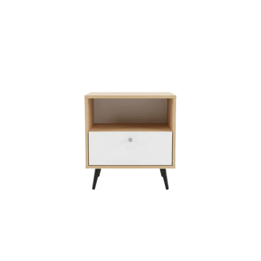 Alison 52cm Maple/White Side Table