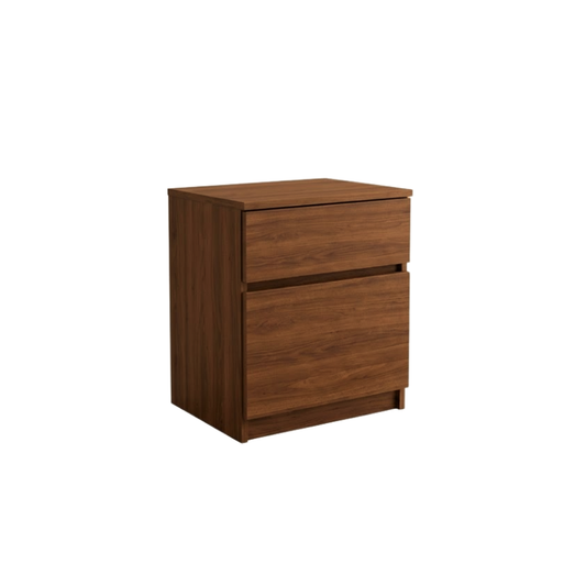 Cubo 45cm Walnut Bedside Table