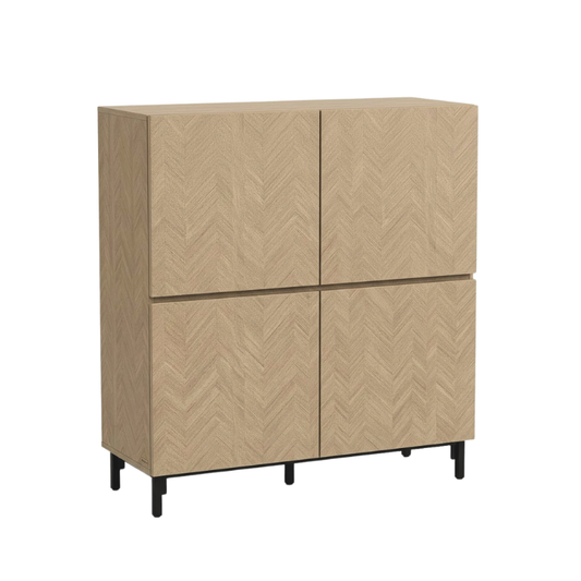 Munich 1.2m Feather Highboard Storage Cabinet