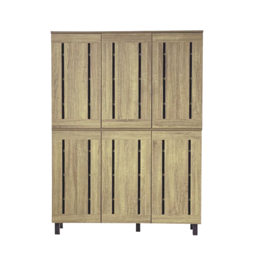 Texas Oak 1.2m Wide 1.63m High Shoe Cabinet