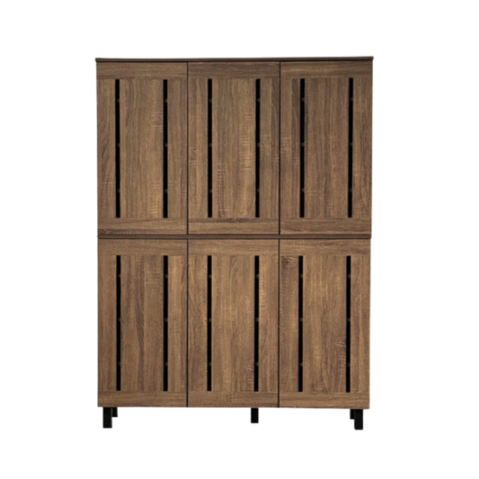 Texas Walnut 1.2m Wide 1.63m High Shoe Cabinet