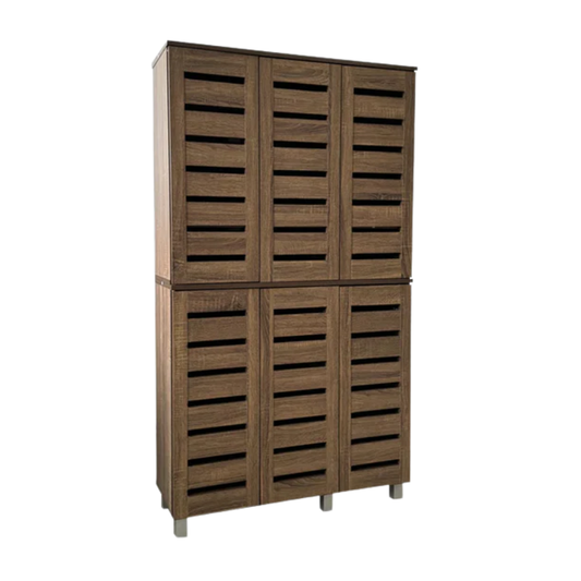 Vegas Walnut 90cm Wide 1.62cm High Shoe Cabinet