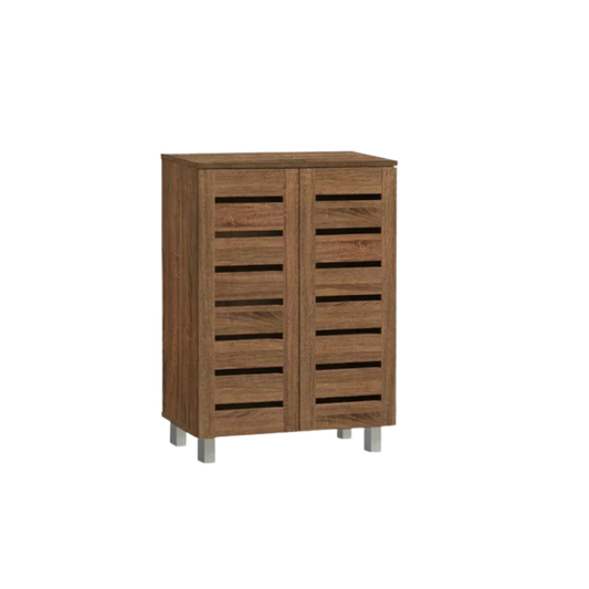 Vegas 60cm Walnut 2-Door Shoe Cabinet