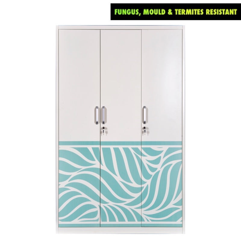 New Octa 3-Door 1.2m Metal Wardrobe