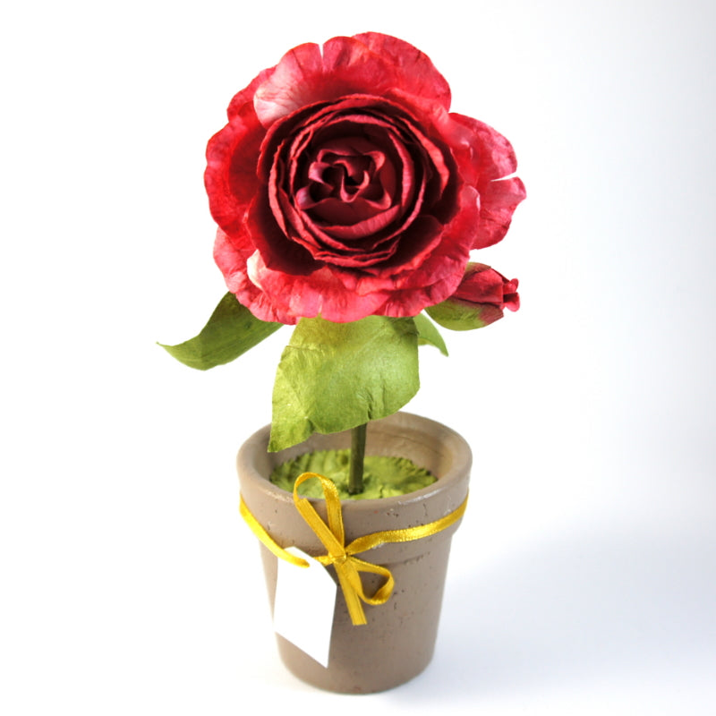 Camellia Paper Flower Pot