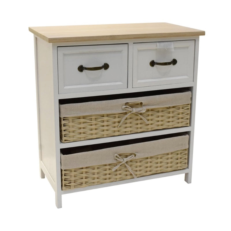 Cardiff Country Rattan 4-Drawer Chest