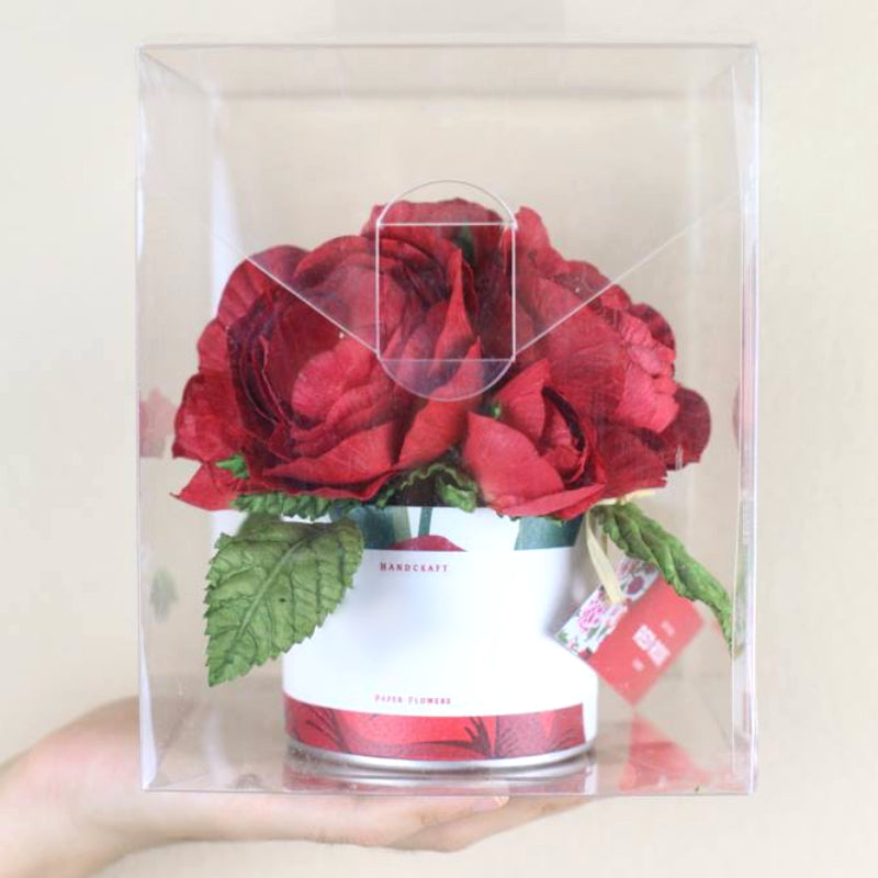 Cherry Love Paper Flower Tin