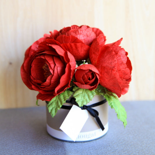 Cherry Love Paper Flower Tin