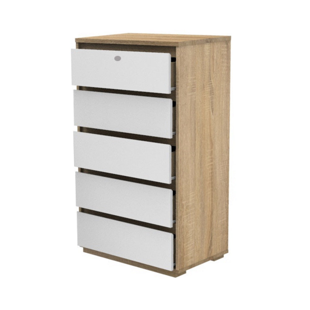 Nora 60cm 5-Drawer Chest with Lock