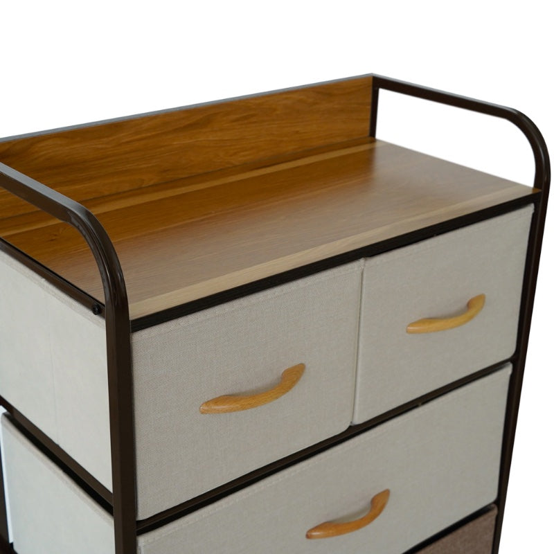 Kirei Basket Storage Chest of 5 Drawers