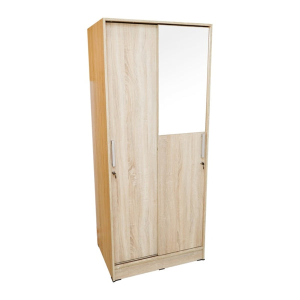 Nalaya 80cm Mirror Sliding Wardrobe
