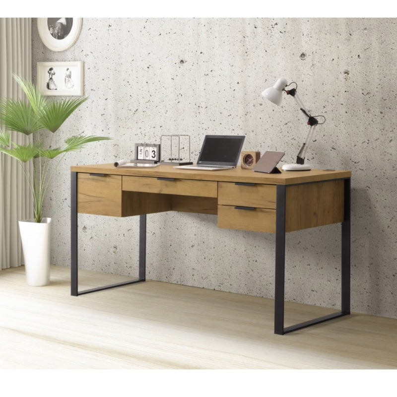 Carina 1.5m Desk Golden Oak