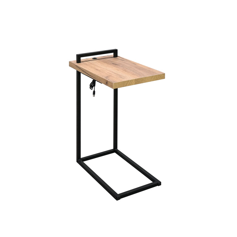 Carina Golden Oak Side Table with USB