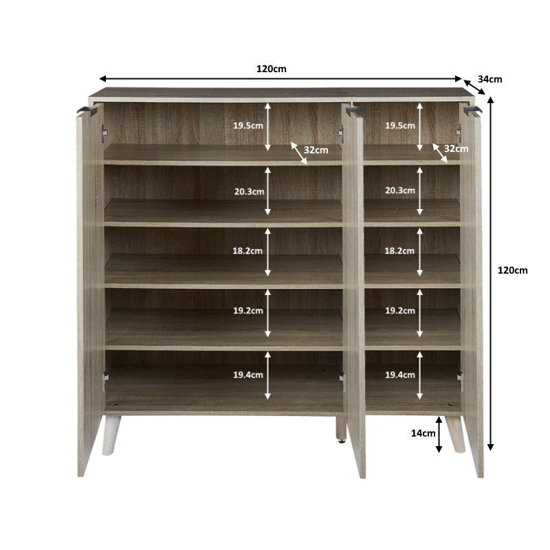 Bremen 1.2m 3-Door Storage Cabinet
