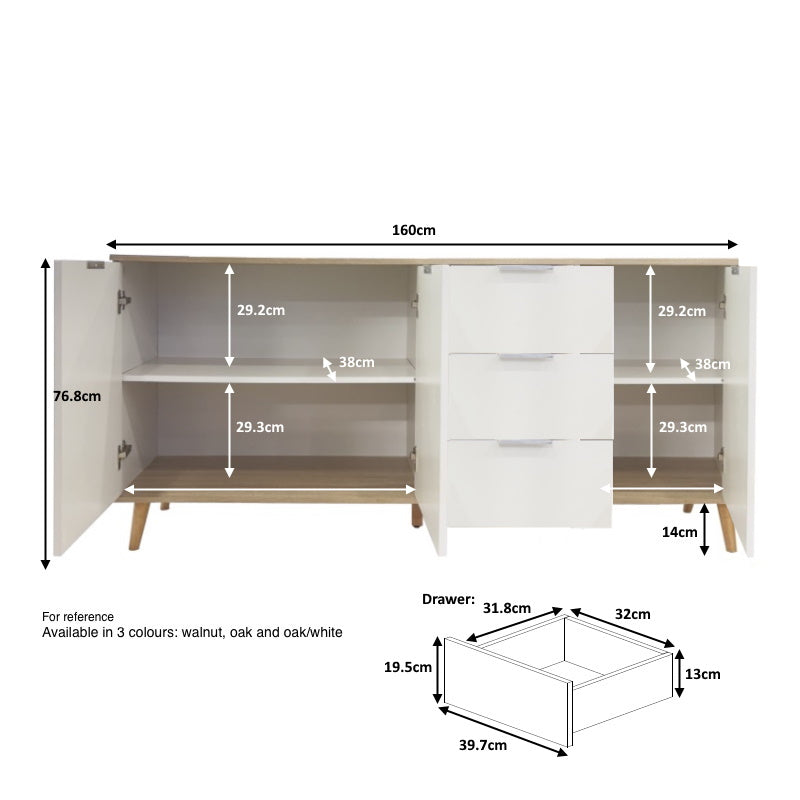 Cologne 1.6m Sideboard